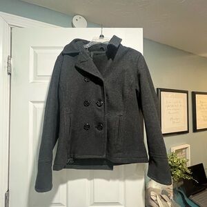 Dark grey women’s pea coat